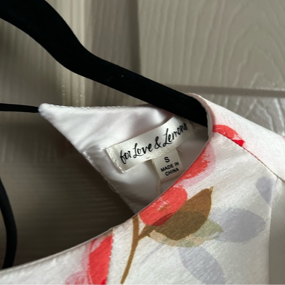 For Love & Lemons Jesse Puff Sleeve Floral Mini Dress NEW Size small - Picture 4 of 13